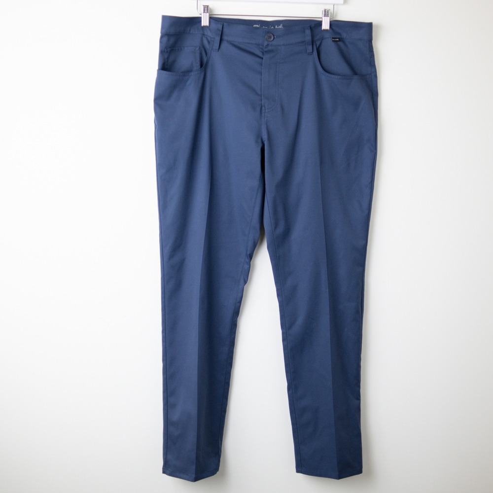 Travis‎ Mathew Open To Close Pants Mens 38 Navy Performance Stretch 5 Pocket